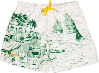 MC2 Saint Barth Beachwear, male, Multicolor, Size: XL Faraglioni Swimshorts in Gustavia Style
