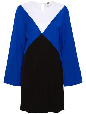 Tommy Hilfiger colour-block midi dress - women - Viscose - 34 - Blue