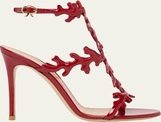 Gianvito Rossi 95mm Ocean Patent Leather Sandals