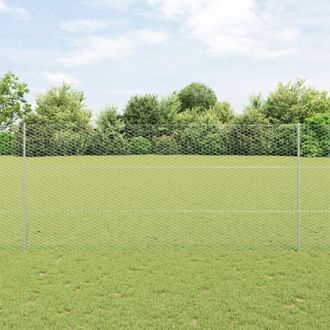 Berkfield Home Fence Posts 22 pcs U-Channel 140 cm Galvanised Steel in Silver