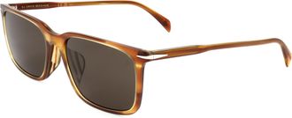 David Beckham Mens 58mm Brown Horn Sunglasses DB1163-F-S-EX4-58