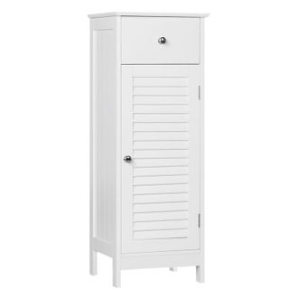 Yaheetech Yaheetech Mueble Armario De Ba&ntilde;o Estrecho Con Caj&oacute;n Y Puerta Para Sal&oacute;n Dormitorio Pasillo 32 X 30 X 87 Cm Blanco