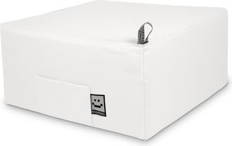 Happers Happers - Puff Cama Individual Para Una Persona Polipiel Blanco &Uacute;nico Blanco