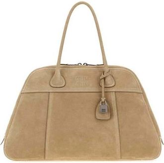 Miu Miu Beige Suede Vivant Shopping Bag Ecru Borse A Mano