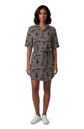 Lords of Harlech Inter Twine Womens Wrap Shirt Dress in Inter Twine Black at Nordstrom, Size Xx-Large