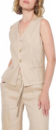Lyss&eacute; Nixie Gilet Vest Top In Linen
