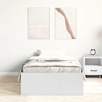 Berkfield Home Modern Bed Frame White 90x190 cm Single