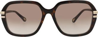 Chlo&eacute; Round-Frame Recycled Acetate Sunglasses