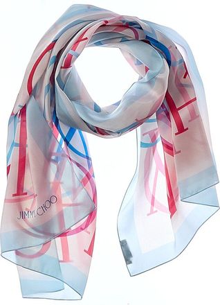 Jimmy Choo London Logo Silk Scarf