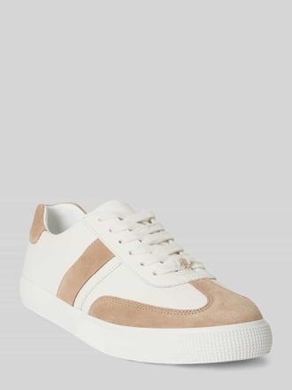 Lauren Ralph Lauren Sneaker aus echtem Leder mit Label-Pr&auml;gung in Weiss, Gr&ouml;&szlig;e 37,5