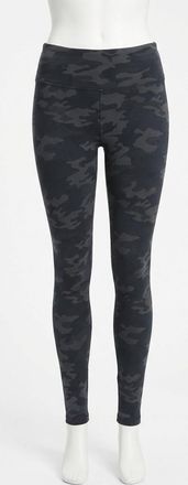 Spanx Faux Leather Camo Leggings In Black Camo