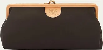 IL BISONTE Manuela Frame Canvas Clutch Bag