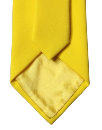 Dolce & Gabbana Solid Polyester Necktie - Yellow