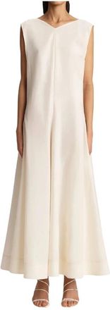 Khaite Cr&egrave;me Maxi Jurk - Dames - Avondkleed - Beige - S - Organza - Kleedjes
