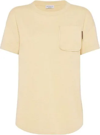 Brunello Cucinelli Light Yellow Cotton Shirt, Size X-Large