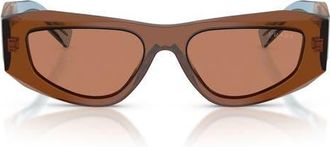 Prada 53mm Pillow Sunglasses in Chocolate /Brown at Nordstrom