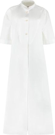 Jil Sander Kleedjes - Dames - Shirt Kleedjes - Wit - M - Kleedjes