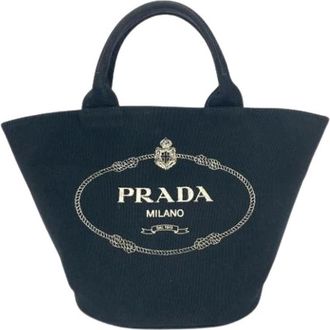 Prada Pre-owned Canapa Bucket Bag - Dames - Vintage Tas - Zwart - ONE Size - Vintage