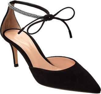 Gianvito Rossi Montecarlo Dorsay 70 Suede Pump