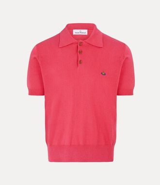 Vivienne Westwood Mark Polo Cashmere / Cotton Raspberry XL Men