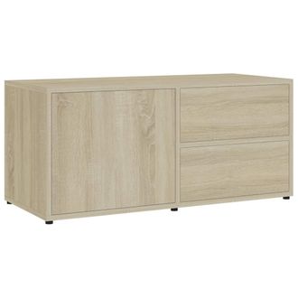 vidaXL Vidaxl - Mueble Para Tv Madera Contrachapada Color Roble 80x34x36 Cm