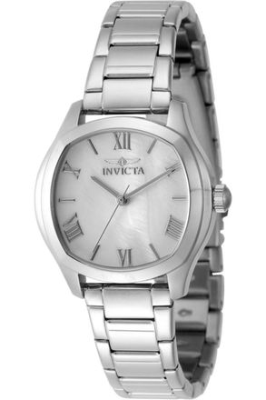 Invicta Racing 48234 Dames Horloge - Quartz Uurwerk - Roestvrij Staal met witte Wijzerplaat - 32mm