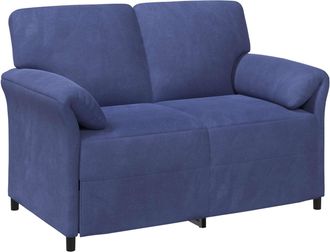 vidaXL Sof&aacute; De 2 Plazas Azul Polic&iacute;a 138 X 83 X 95 Cm Terciopelo Vidaxl