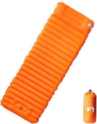 OEM Colch&oacute;n Autoinflable Para Camping Con Almohada, 1 Persona, Naranja