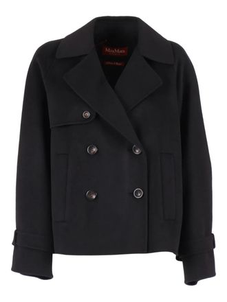 Max Mara Nupar double-breasted jacket - women - Virgin Wool/Silk/Cashmere - 38 - Black
