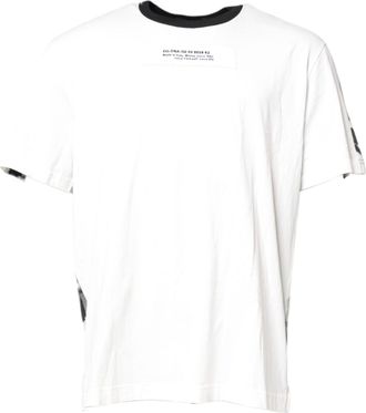 Dolce & Gabbana Multicolor Camouflage Crew Neck Mens T-shirt