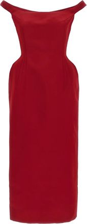 Magda Butrym Abito midi - Rosso