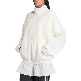adidas Originals Santiago Peplum Track Jacket in Off White at Nordstrom, Size X-Large
