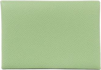 Herm&egrave;s Green Vert Epsom Leather Coin Purse/Coin Case (Pre-Owned)