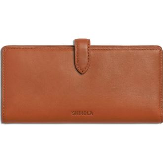 Shinola Continental Leather Snap Wallet in Rust at Nordstrom