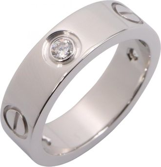 Cartier Silver Clear White Gold (18K) Band Ring (Pre-Owned)