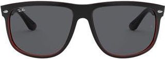 Ray-Ban Boyfriend 60mm Flat Top Sunglasses in Black at Nordstrom Rack