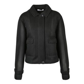 Max Mara Dames, Jassen, Zwart, Maat: S Poliester