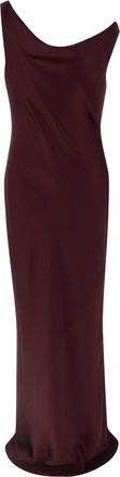Norma Kamali Bordeaux Polyester Long Womens Dress