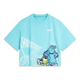 Li-Ning (WMNS) Li-Ning x Disney Monsters University Graphic T-shirt Sky Blue AHSU490-3