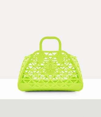 Vivienne Westwood X-ray Bag Jelly Mesh Fluro-green