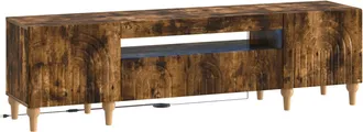 vidaXL Mueble De Tv Led Roble Ahumado Madera De Ingenier&iacute;a Vidaxl
