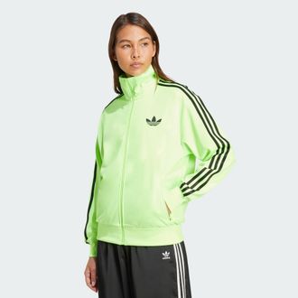 adidas Originals ADIDAS Originals Womens Adicolor Classic Firebird Loose Track Top - Green Recycled Material - Size X-Large
