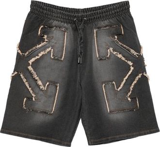 Off-white Arrow Frayed Patchwork Shorts