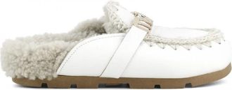 Mou Winter Bio Slide - Dames - Slip ons - Wit - 37 EU - Wol - Schoenen