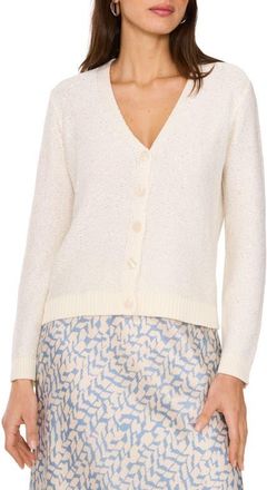 Vince Camuto Sequin Cardigan in Antique White Silver at Nordstrom, Size Large