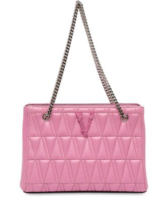 Versace 2000-2025 gewatteerde leren Virtus shopper - Roze