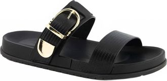 Andrea Womens Double Straps Sandal In Black
