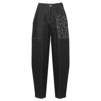 PANICALE Panicale - Broek - Dames - Jeans - Zwart - Maat: S Katoen