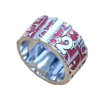 Dior Red Color Band Ring (Pre-Owned)