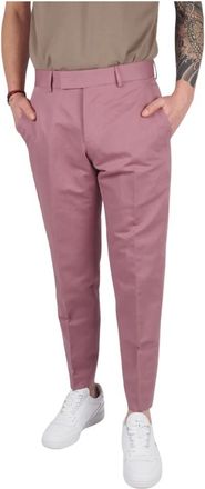 Pantaloni Torino Roze linnen katoenen zomerbroek - Heren - Chinos - Roze - S - Katoen - Broeken